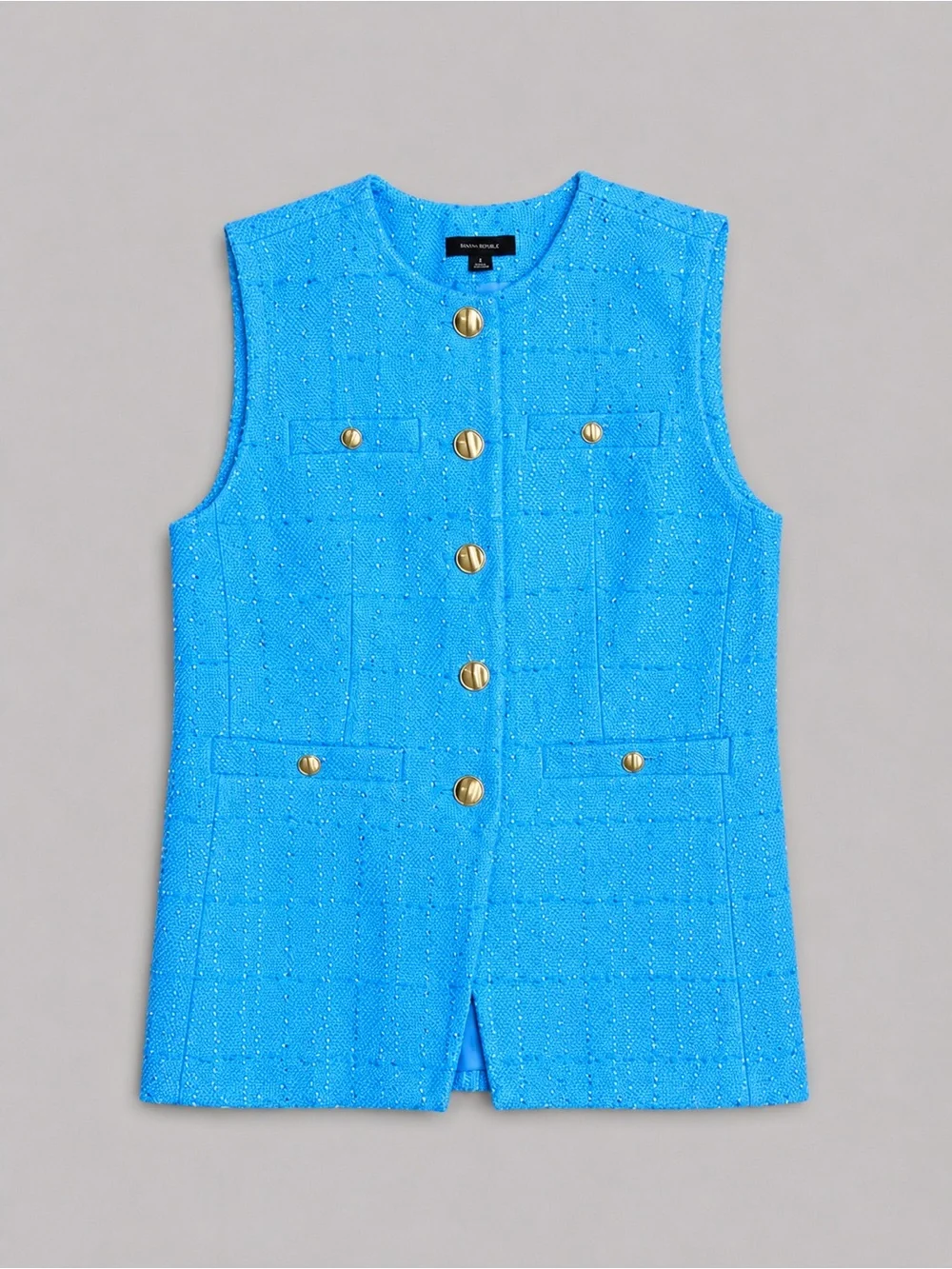 Ann Taylor Blue Tweed Matching Set NWT Size 4 Petite | Fully Lined - Picture 3 of 7